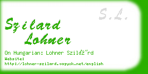 szilard lohner business card